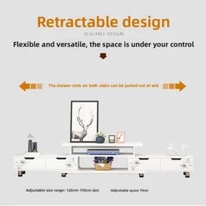 Extendable TV Cabinet L190cm W40cm H45cm