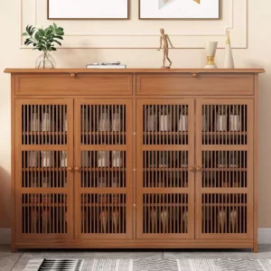 Bamboo Shoe Cabinet L100cm W30cm H90cm