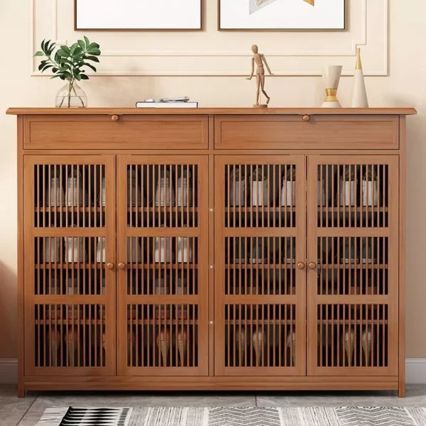 Bamboo Shoe Cabinet L100cm W30cm H90cm