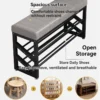 2 in 1 Shoe Storage Bench L80cm W30cm H50cm