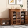 Bamboo Shoe Cabinet L100cm W30cm H90cm