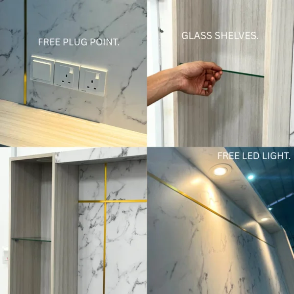 Lynn Hanging TV Cabinet L244cm W38cm H145cm
