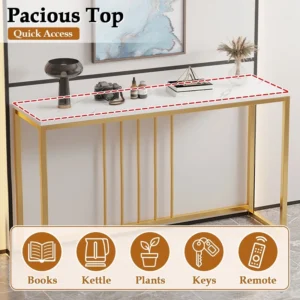 Marble Console Table L100cm W30cm H80cm