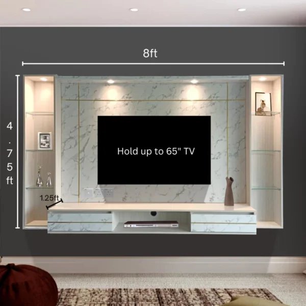 Lynn Hanging TV Cabinet L244cm W38cm H145cm