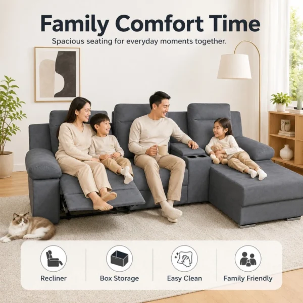 my-11134207-820l4-mqbgm7lohkw0ed.webp L-Shape Recliner Sofa L272cm W102cm H86cm