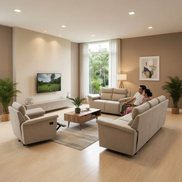 EWJ 3895 1+2+3 Recliner Sofa Set L200cm W90cm H100cm