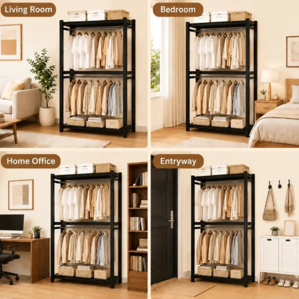 my-11134207-820l7-mq7h97ld2d4y71.webp NIVISON Garment Rack Open Wardrobe