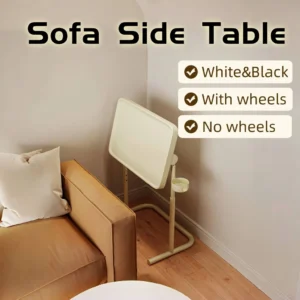 Random Adjustable Sofa Side Table With Wheels