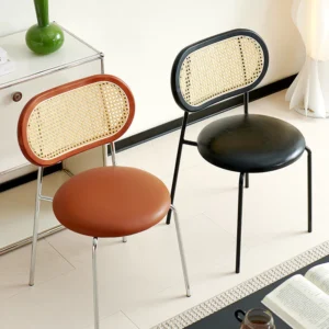 2PCS Rattan Dining Chair L48cm W45cm H82cm